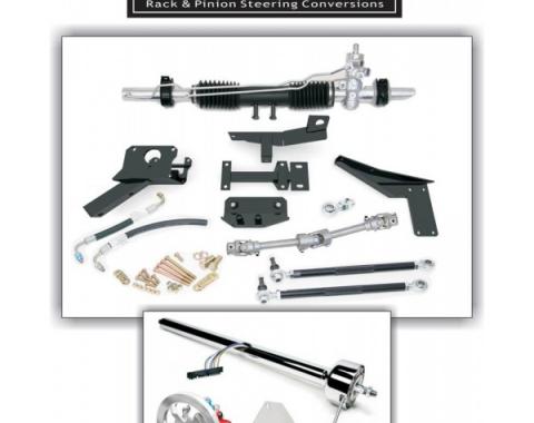 Corvette Rack & Pinion Conversion Kit, Steeroids, With Manual Steering, Chrome Column, 1958-1962