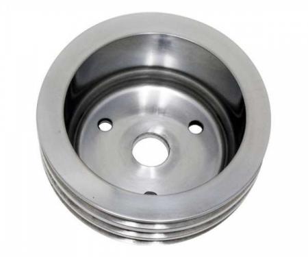 Chevy Small Block Aluminum Crankshaft Pulley, Small Water Pump, 3 Groove