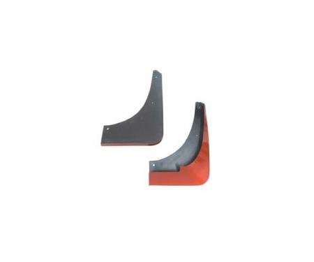 Corvette Splash Guards, Body Contoured, Rear, Daytona Sunset Orange, Altec, 2005-2006