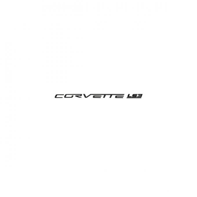 Corvette Fuel Rail Letter Set, LS3, Gloss Black, 2008-2013