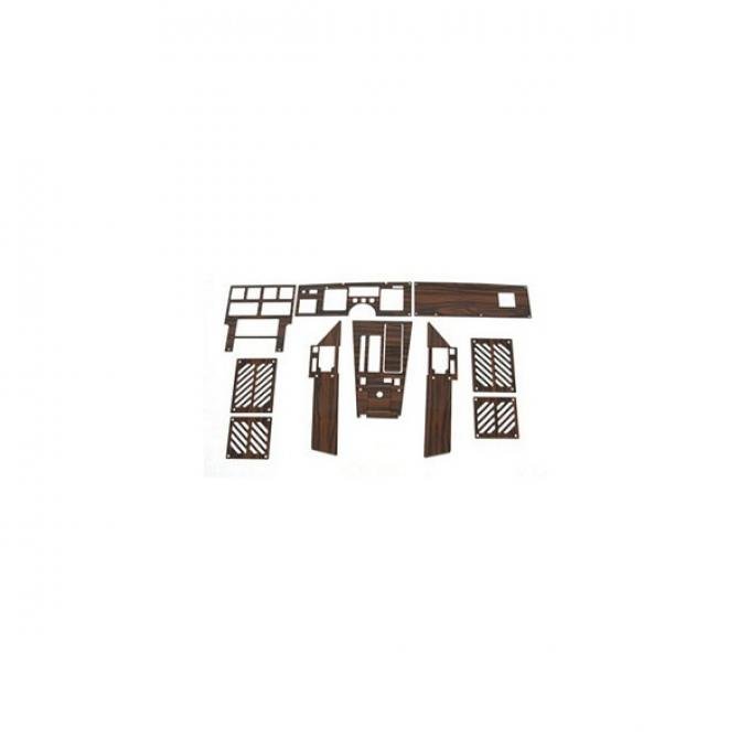Corvette Convertible Dash & Trim Kit, For Cars With Automatic Transmission, Rosewood, 1986-1989