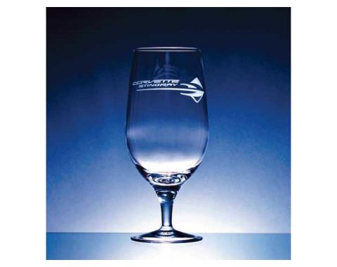 Corvette Crystal 19.25 Ounce Masterpiece Ice Tea Glass Set Of Four by Luigi Bormioli for C7 Corvettes