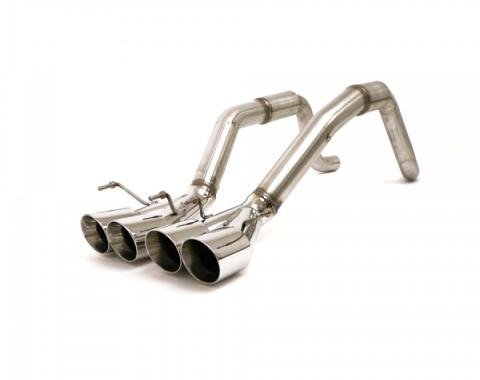 Corvette B&B Triflo Exhaust System, Bullet 3.5" Round Tips, 2005-2008