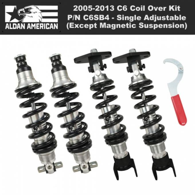 Aldan Phantom Series Single Adjustable Front/Rear Coil Over Kit | C6SB4 Corvette 2005-2013