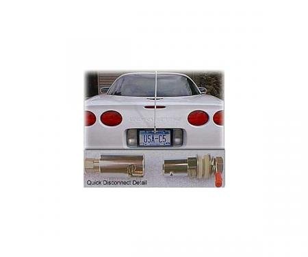 Corvette CB NGP Antenna System, With Quick Disconnect & White Antenna Mast, 1997-2004
