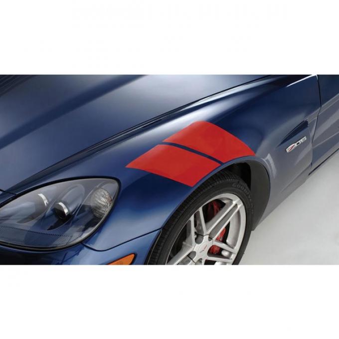 Corvette Fender Stripes, Red, 2005-2013