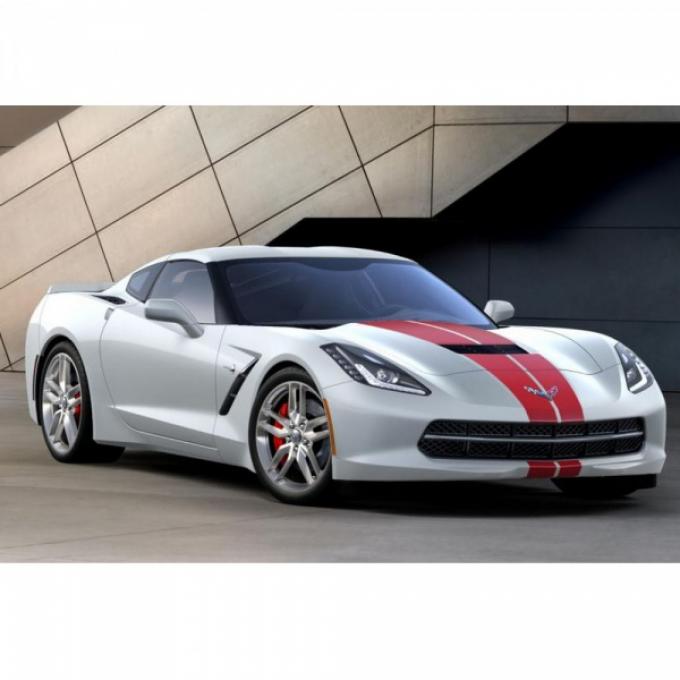 Corvette Coupe Full Length Dual Racing Stripes, 2014-2017