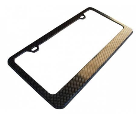 Corvette License Plate Frame, Carbon Fiber Finish, 2005-2013