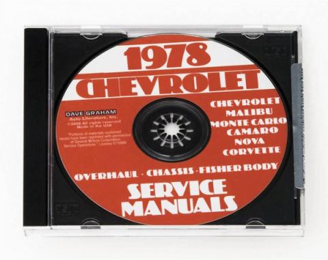 Corvette Service Manual On CD, 1978