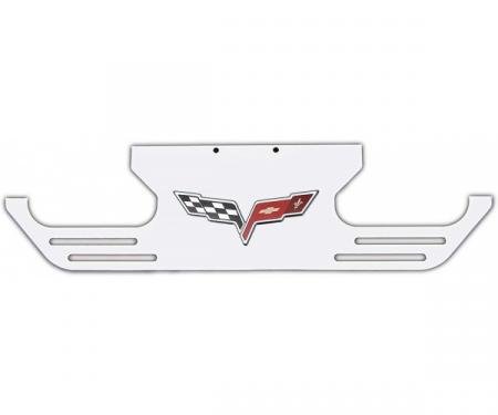 Corvette Exhaust Plate, Billet Aluminum, Vented, 2005-2009