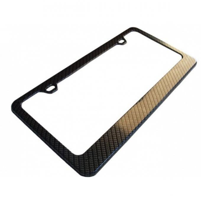 Corvette License Plate Frame, Carbon Fiber Finish, 2005-2013