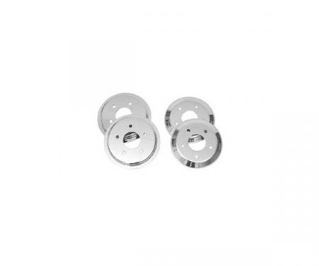 Corvette Brake Rotor Hub Covers, Chrome, For Cars With Z51 & F55 Option, 2005-2013