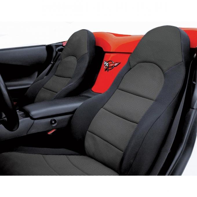 Corvette Coverking Neosupreme Carbon Fiber Seat Covers, 1984-1996