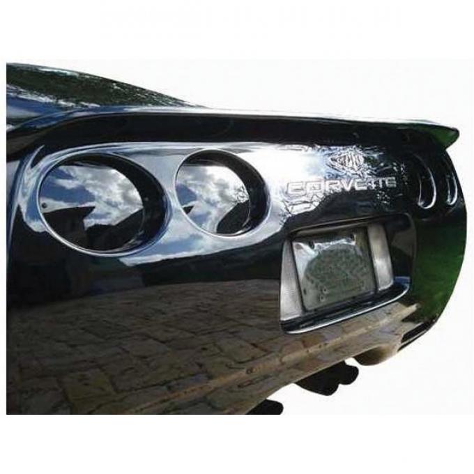 Corvette Rear 7-Piece Molded Tail Light Blackout Kit, 1997-2004