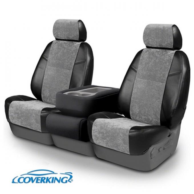 Corvette Coverking Alcantara Suede Seat Covers, Base Seat, Without Diagonal Stitching Across Its Seat Bottom, 1994-1996