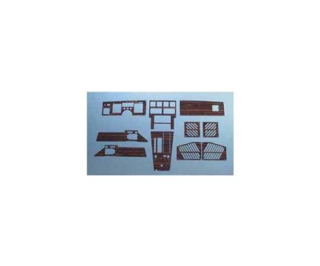 Corvette Convertible Dash & Console Kit, No-Mar Wood-Like Rosewood 1986-1989