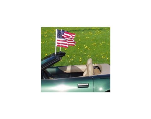 Corvette Flag Caddies, Windshield Mount, Convertible, 1986-1996