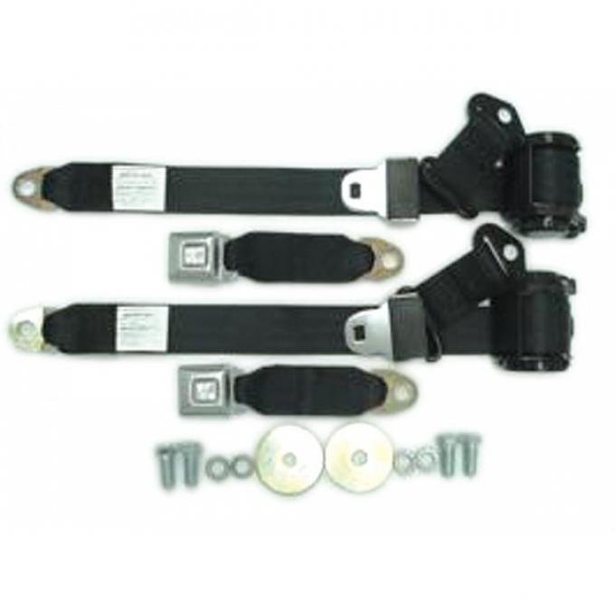 Seatbelt Solutions 1974-1977 Corvette Coupe Single Retractable Lap and Shoulder Belts