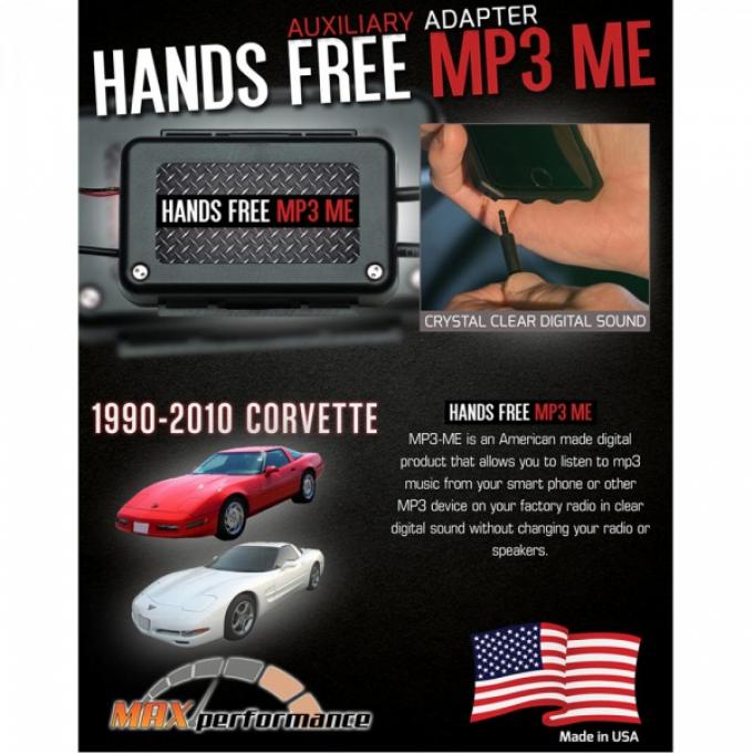 Max Performance MP3 Hidden Hands Free Auxiliary Adapter| RPZ189CV Corvette 1990-2010