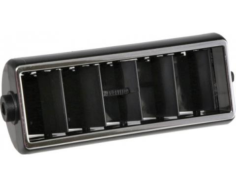 Corvette Center Dash Air Vent Outlet Grille / Deflector with Chrome Edge, 1978-1982