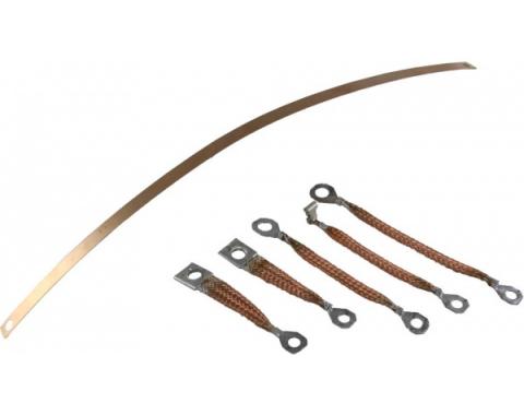 Corvette Radio Ground Strap Kit, With Standard Exhaust, 1964-1967