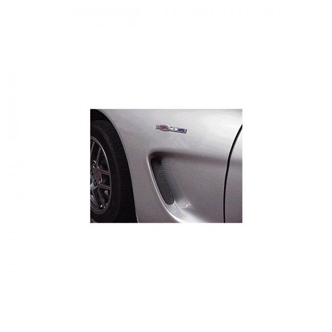 Corvette Side Fender Styling Screens, Stainless Steel, 1997-2004