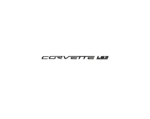 Corvette Fuel Rail Letter Set, LS3, Gloss Black, 2008-2013