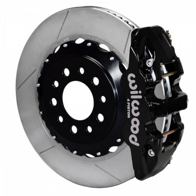 Corvette Stingray Wilwood Aero4 Rear Brake Kit, 4-Piston Caliper Slotted Rotors, 2014-2017