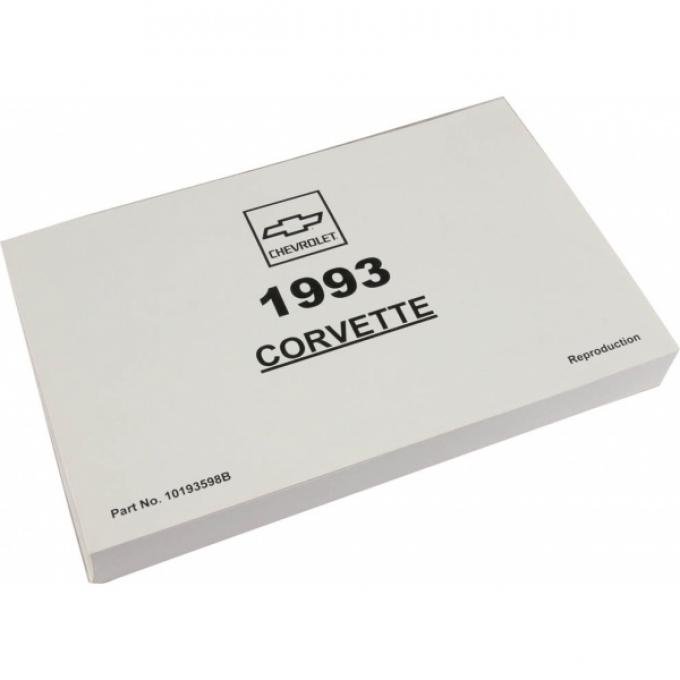 Corvette Owner's Manual, 1993