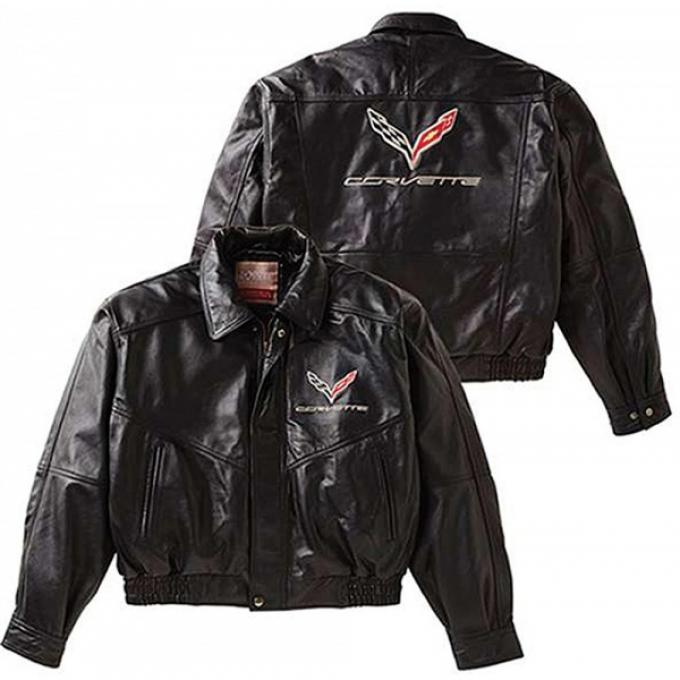 Corvette Classic Bomber Style Jacket, C7 Corvette Logo & Script