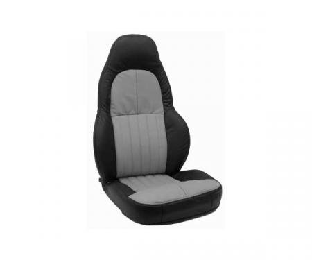 Corvette America 1997-2004 Chevrolet Corvette Custom 100% Leather Seat Covers Standard Black & Gray 43861