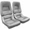 CA 1978-1982 Chevrolet Corvette Mounted Leather Seat Covers Leather/Vinyl Original 4" Bolster