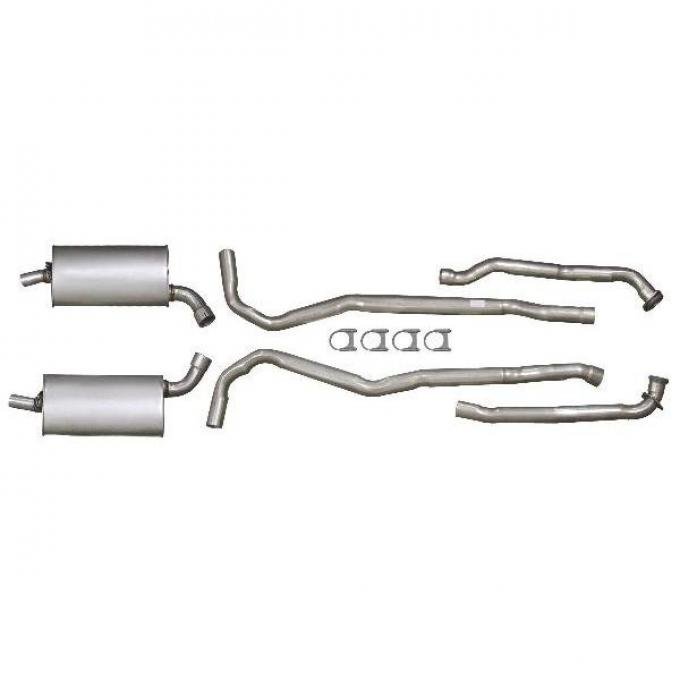 Corvette Exhaust System, Big Block, Aluminized 2-1/2" With Automatic Transmission, 1970-1972
