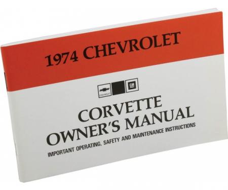 Corvette Owners Manual, 1974