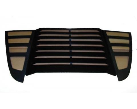 Corvette Louvers, Rear Window, Aluminum, 1984-1996