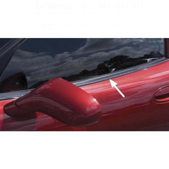 Corvette Outer Door Window Seal, Convertible, Left, 1998-2004