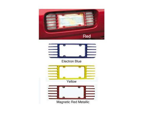 Corvette Rear License Plate Frames, Altec Phantom, Painted In Factory Colors, 1997-2004