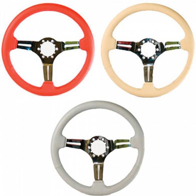 Premier Quality Products, Steering Wheel, Leather Wrapped, Split, Three Spoke| 59738 Corvette 1967-1982