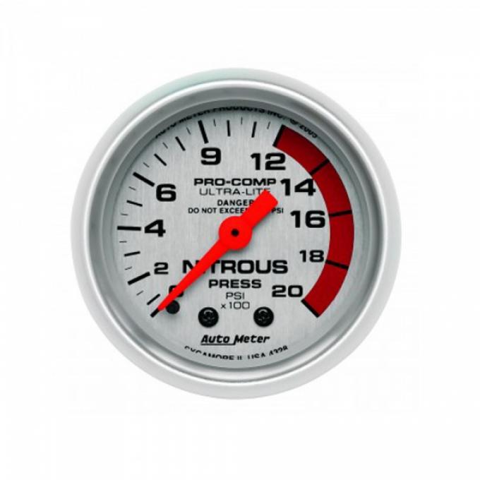 Corvette Fuel Pressure Gauge, AutoMeter, Nitrous, 2000 PSI, 1984-2002