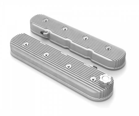 Holley Vintage Series Finned Tall LS Valve Covers, Natural | 241-138 1997-2013