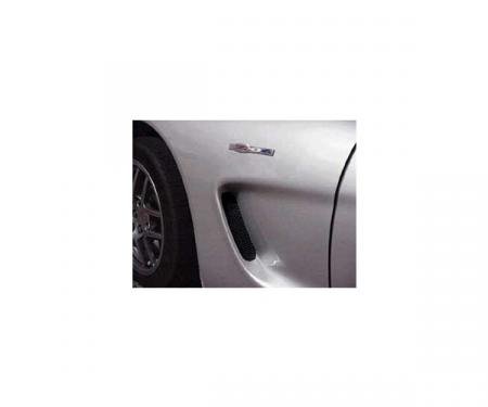 Corvette Side Fender Screens, Black, 1997-2004