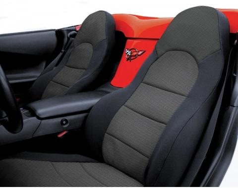 Corvette Coverking Neosupreme Carbon Fiber Seat Covers, 1997-2004