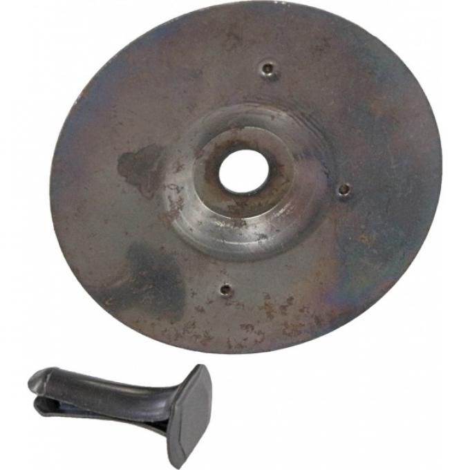 Corvette Upper Hood Insulation Retainer with Pin, Metal, 1968-1979