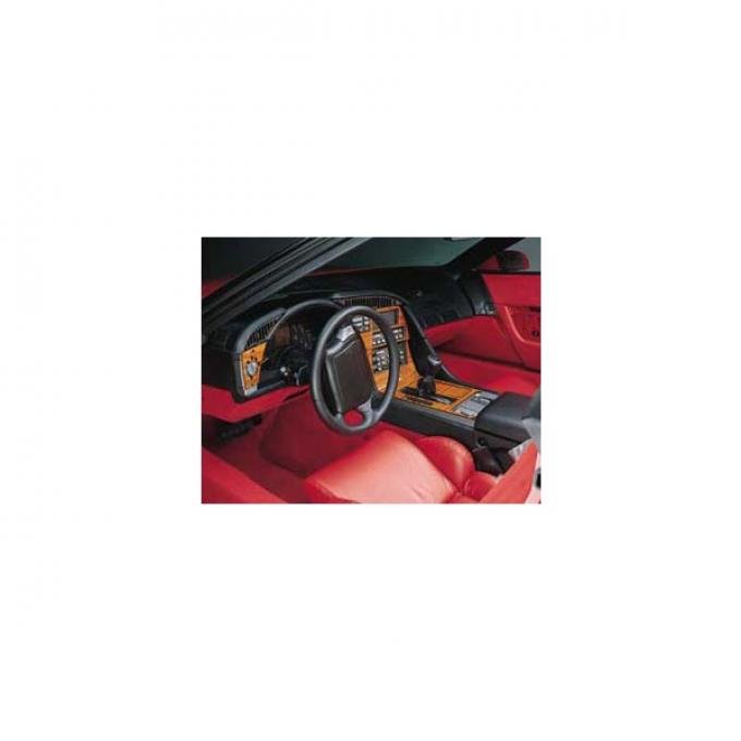 Corvette Dash & Trim Kit, For Cars With Automatic Transmissions, Rosewood, 1990-1991