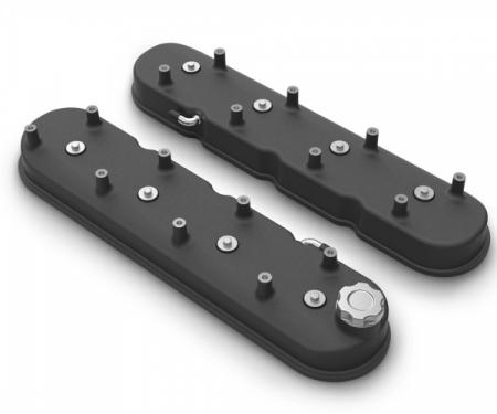 Holley LS Valve Covers, Tall, Satin Black Finish | 241-112 1997-2013
