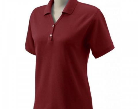 C5 1997-2005 Women's Custom Embroidered Pima Cotton Polo, Red, S-4X