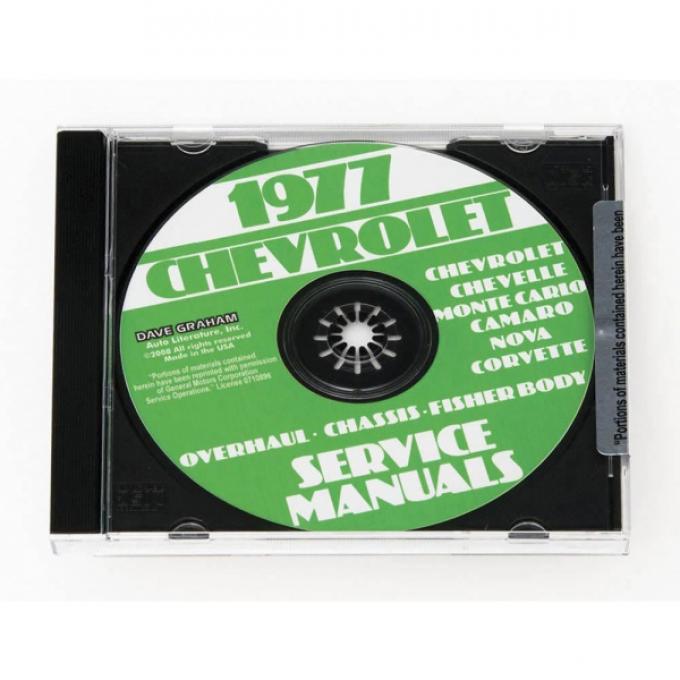 Corvette Service Manual On CD, 1977