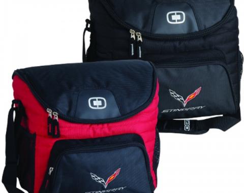 C7 OGIO Stingray 18-24 Can Cooler- Black/Red