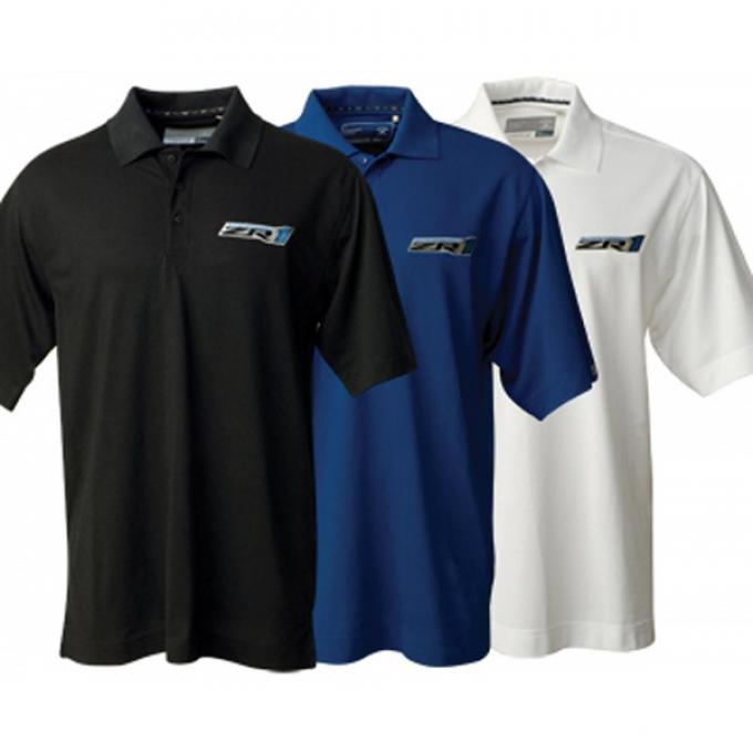 Corvette C6 Polo Shirt, Cutter & Buck Championship, Men's, ZR1 Logo, White