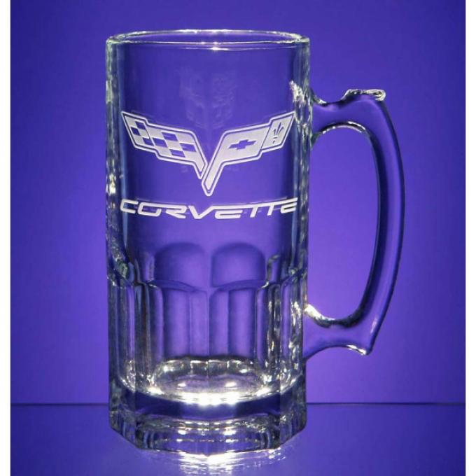 Corvette Super Mug - 34 Ounce, 1953-2013 Corvette Designs | Corvette Super Mug - 34 Ounce, 1997-2004 Crossed Flags